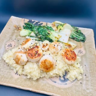 Shrimp Over Risotto