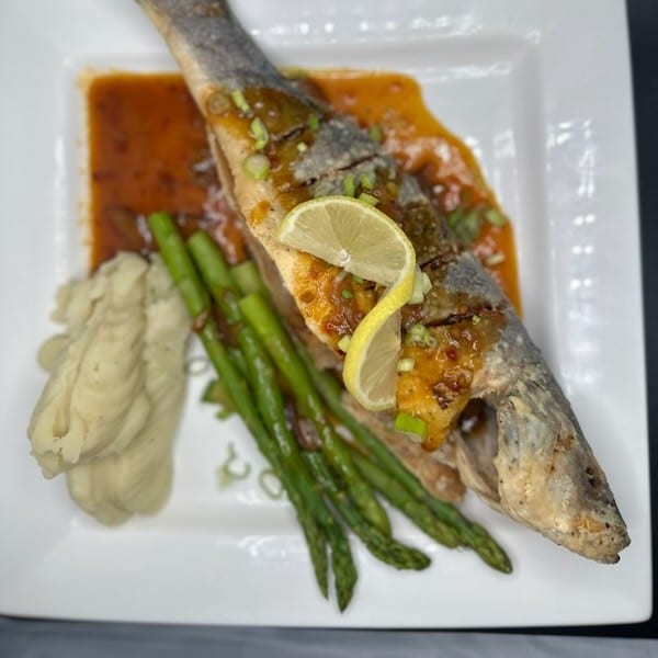 Whole Grilled Branzino.